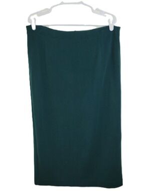 Eileen Fisher Pencil Skirt Tencel Ponte Dark Green Knee/Midi Length Women’s SZ L